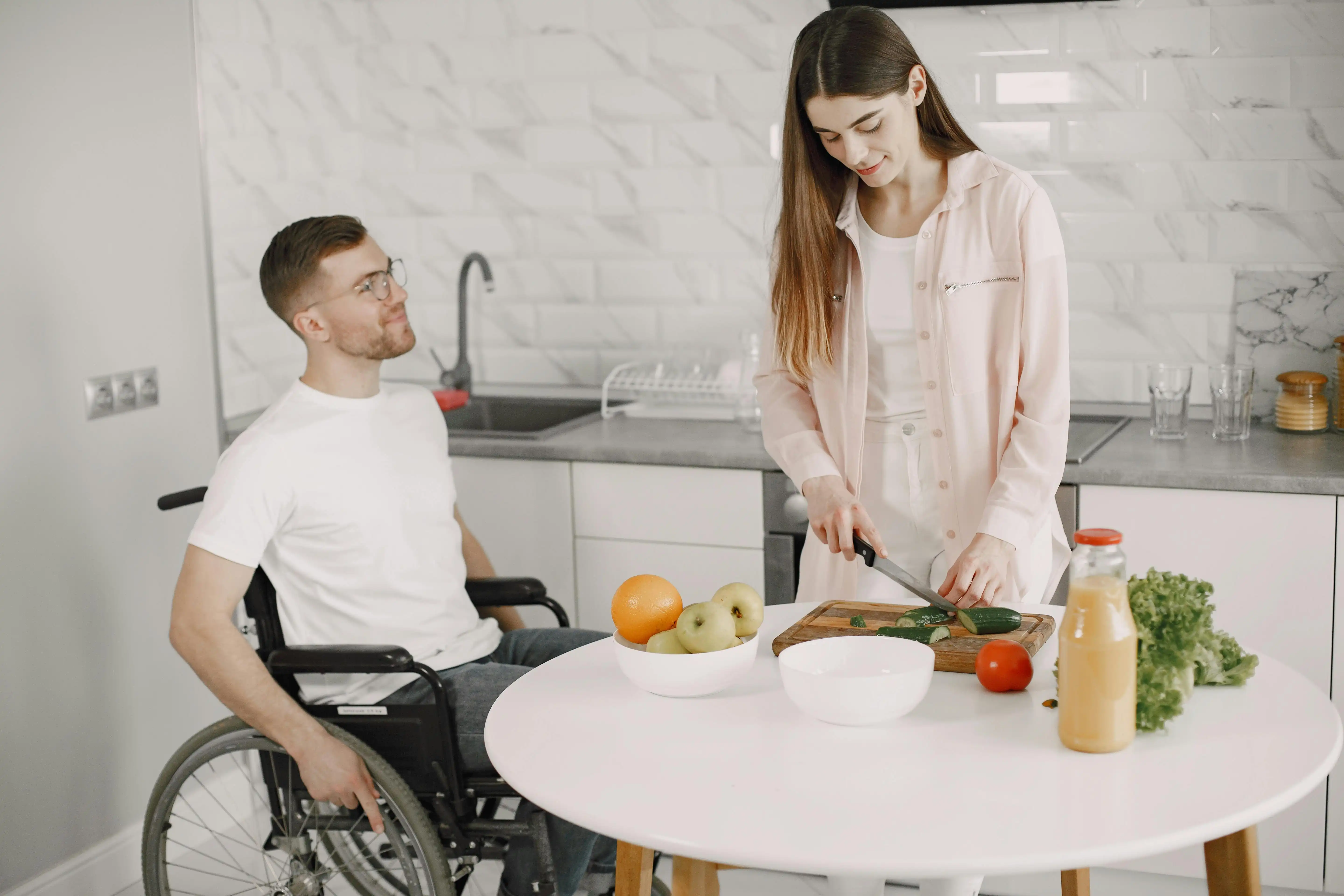 Clean and organized kitchen space